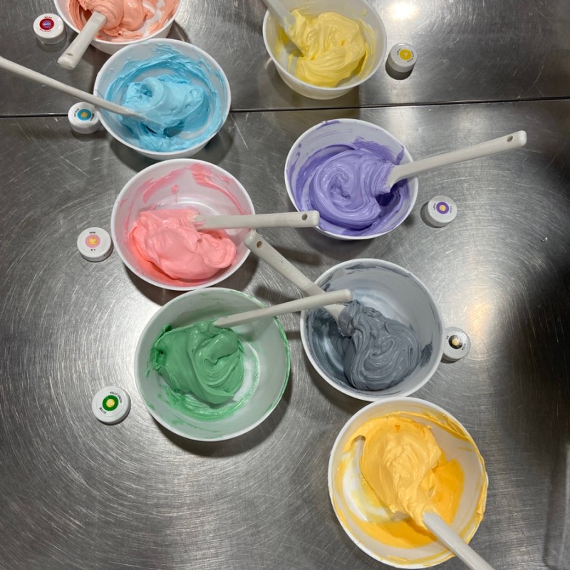 케이크 디자인 수업 (4) 버터크림 & 컬러리스트 만들기 : 버터크림 색상 조합해보기 (근로자 내일배움 카드 - 케이크 디자이너)