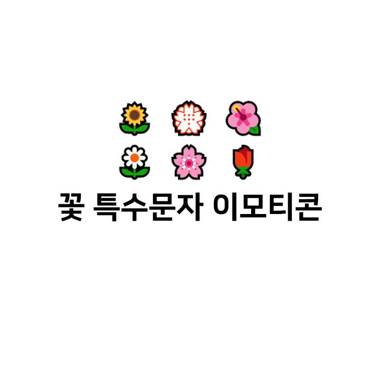 꽃 이모티콘 특수문자 모음 - 장미꽃 이모티콘