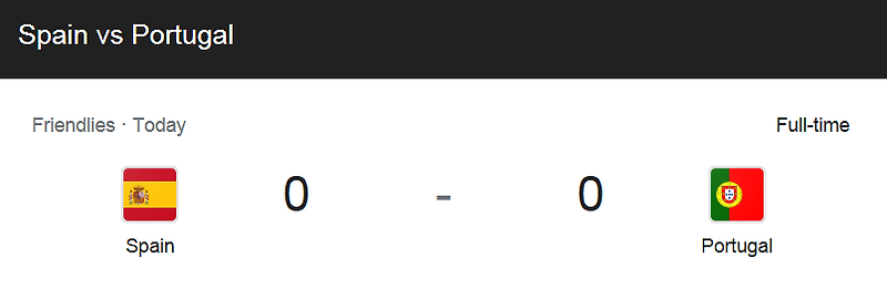 (2021 / 친선 경기) 스페인 (0) 대 포르투갈 (0) 유럽 축구 하이라이트
