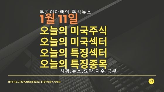 [20년 2월 11일]다우지수와 세계증시와 특징종목