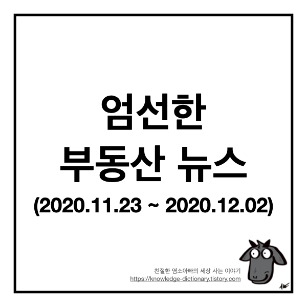 염소아빠가 엄선한 부동산 뉴스 - 2020년 11월 23일 ~ 12월 2일