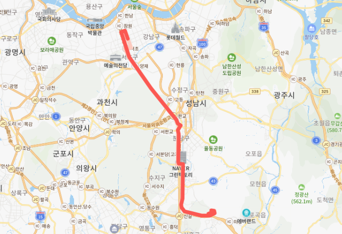 [성남,좌석] 1241번 버스 노선 정보 : 용인 청덕동,분당↔강남역