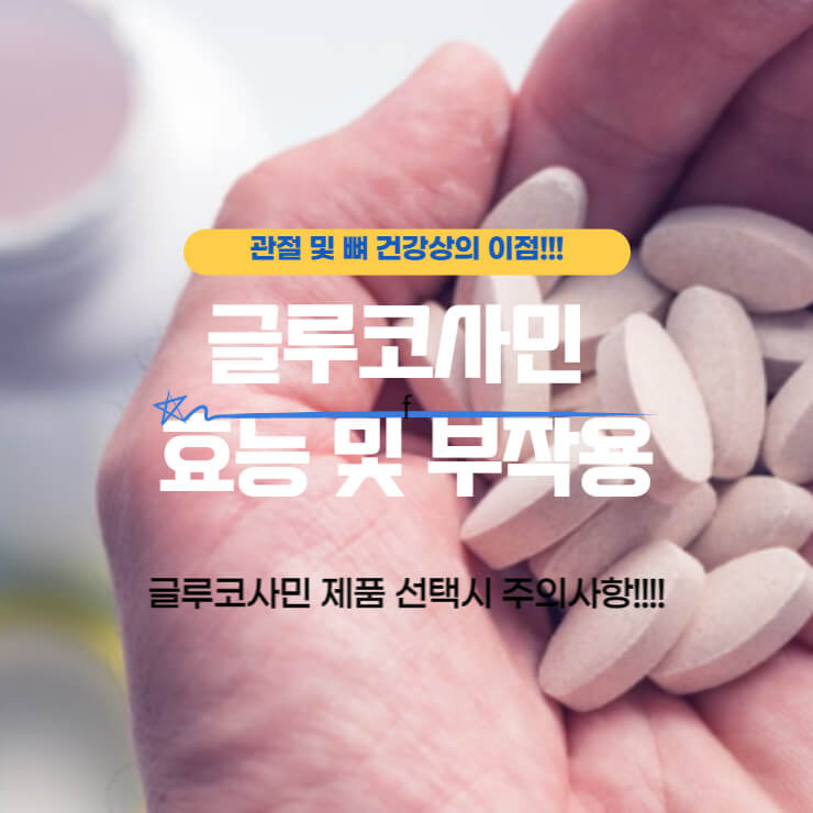 글루코사민 효능 및 부작용, 제품 선택시 주의사항!!