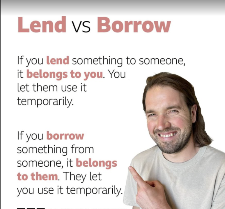 [영어] Lend와 borrow의 차이