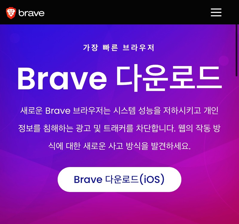 Brave Browser - 유튜브 등 중간 광고 제거가 가능한 브라우저