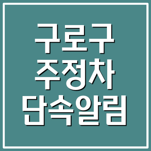 서울 구로구 주정차 단속 문자 알림 서비스