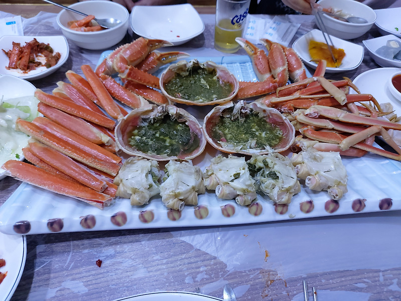 삼척항 활어회센타 삼척맛집(대게) 후기