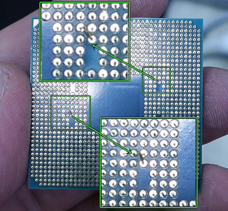AMD 2200G CPU 핀 휨