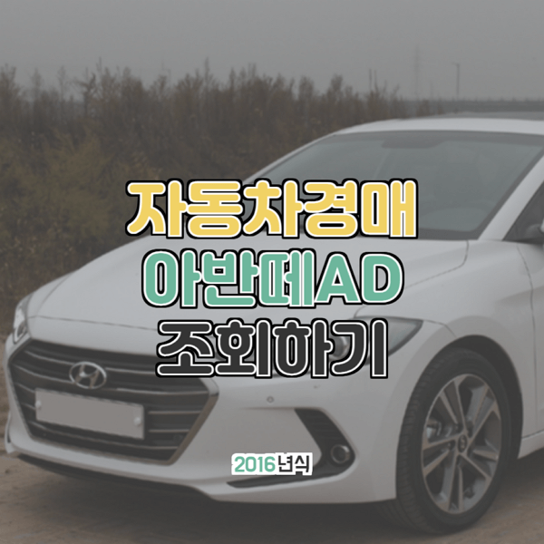 대법원 자동차경매 현대 아반떼AD 2016년형