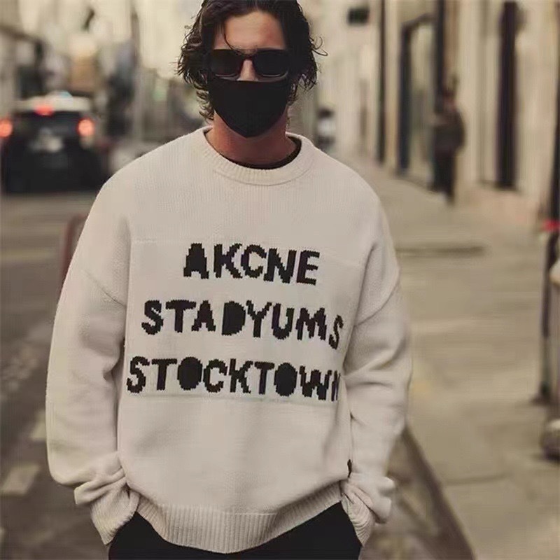 [ACNE STUDIOS] 아크네 스튜디오 스타디움 스탁타운 크루넥 니트 스웨터
