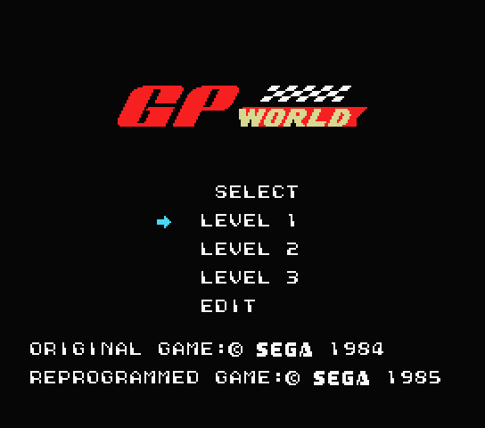 G.P. World - MSX (재믹스) 게임 롬파일 다운로드