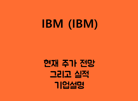 IBM (IBM) 주가, 실적, 전망, 기업분석