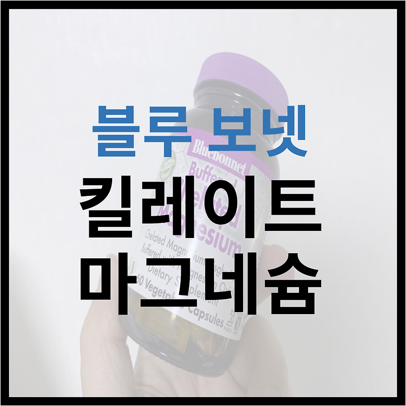 [Bluebonnet] 블루보넷 킬레이트 마그네슘 비타민 후기 (feat. 효능 및 장점)