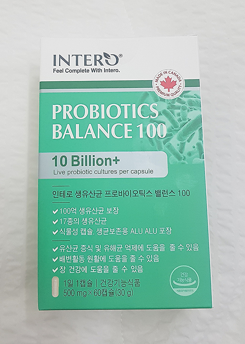 인테로(INTERO) 생유산균 프로바이오틱스 밸런스 100