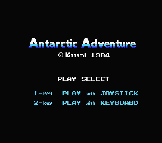 Antarctic Adventure - MSX (재믹스) 게임 롬파일 다운로드