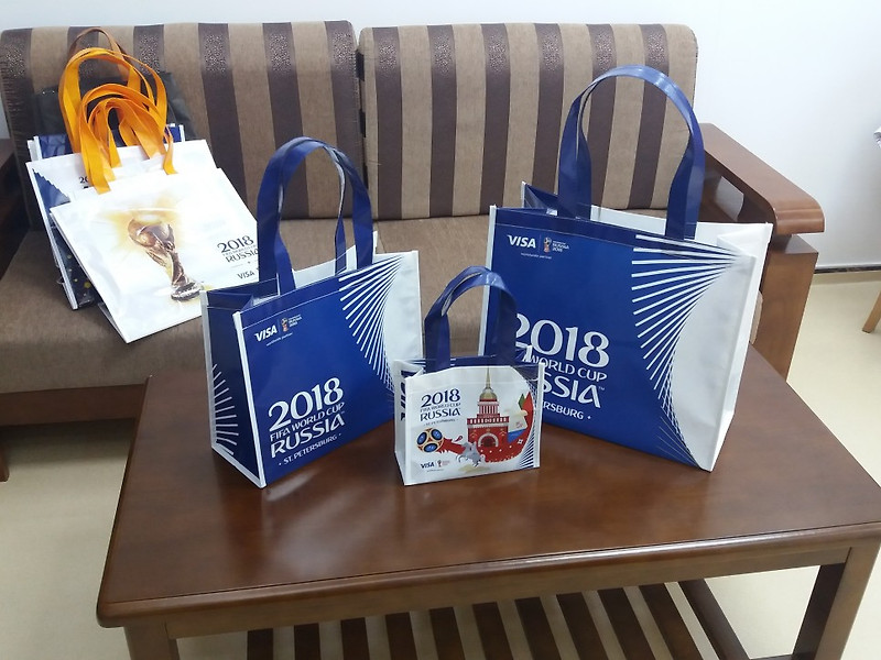 2018 러시아 남자월드컵 축제.부직포 합지 가방을 공급하다._에코모아
