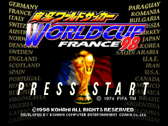 NINTENDO 64 - 실황 월드 사커 월드컵 프랑스 '98 (Jikkyou World Cup France '98) 스포츠 게임 파일 다운