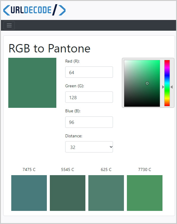 RGB 색상 코드로 팬톤 컬러 찾기 사이트 소개