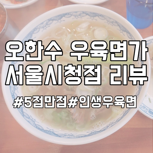 [맛집리뷰]홍콩식 우육면의 진수를 맛보다!서울시청 맛집 오한수우육면가 방문리뷰