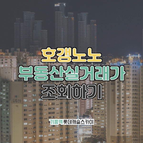 기흥역 롯데캐슬스카이 부동산실거래가 조회