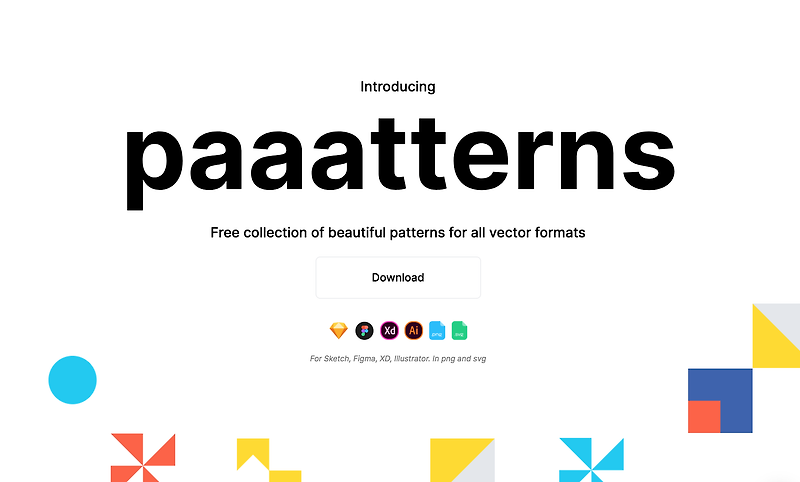 22가지 컬러풀한 패턴 디자인 다운받기 : Paaatterns
