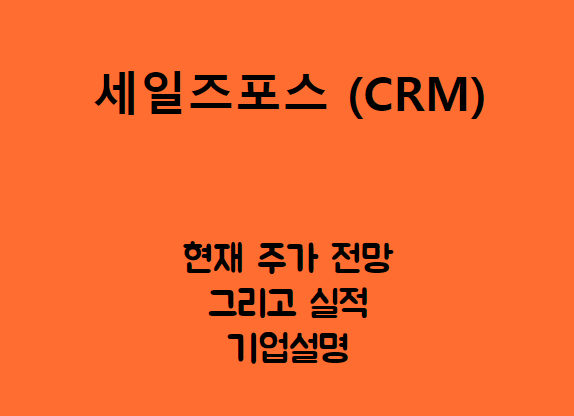 세일즈포스 (CRM) 클라우딩 컴퓨터 기업