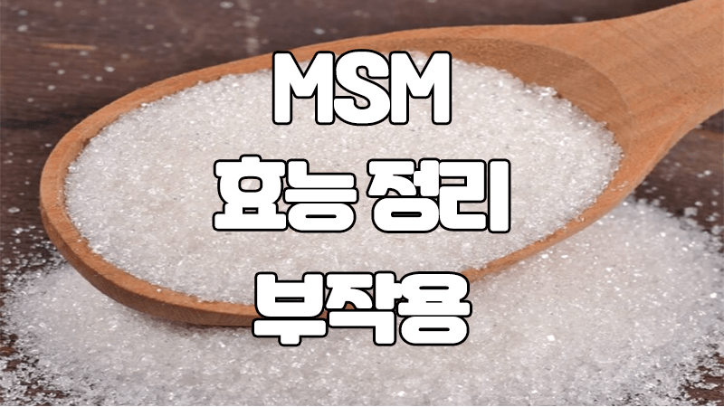 MSM효능 및 부작용 : 섭취 방법, 일일 권장량