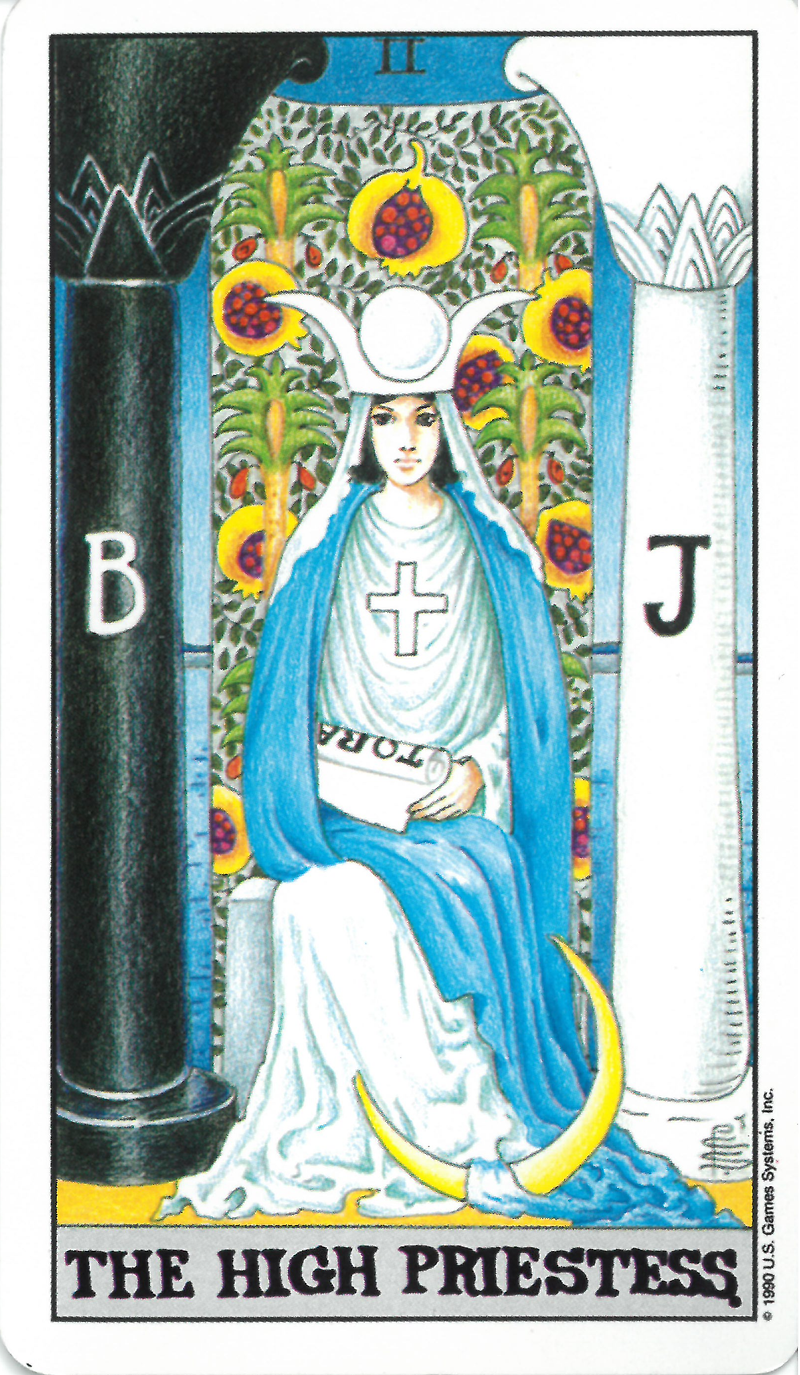 [타로 메이저 카드]유니버셜 웨이트 2번 The High Priestess  고위 여사제 정방향 역방향 해석 및 의미
