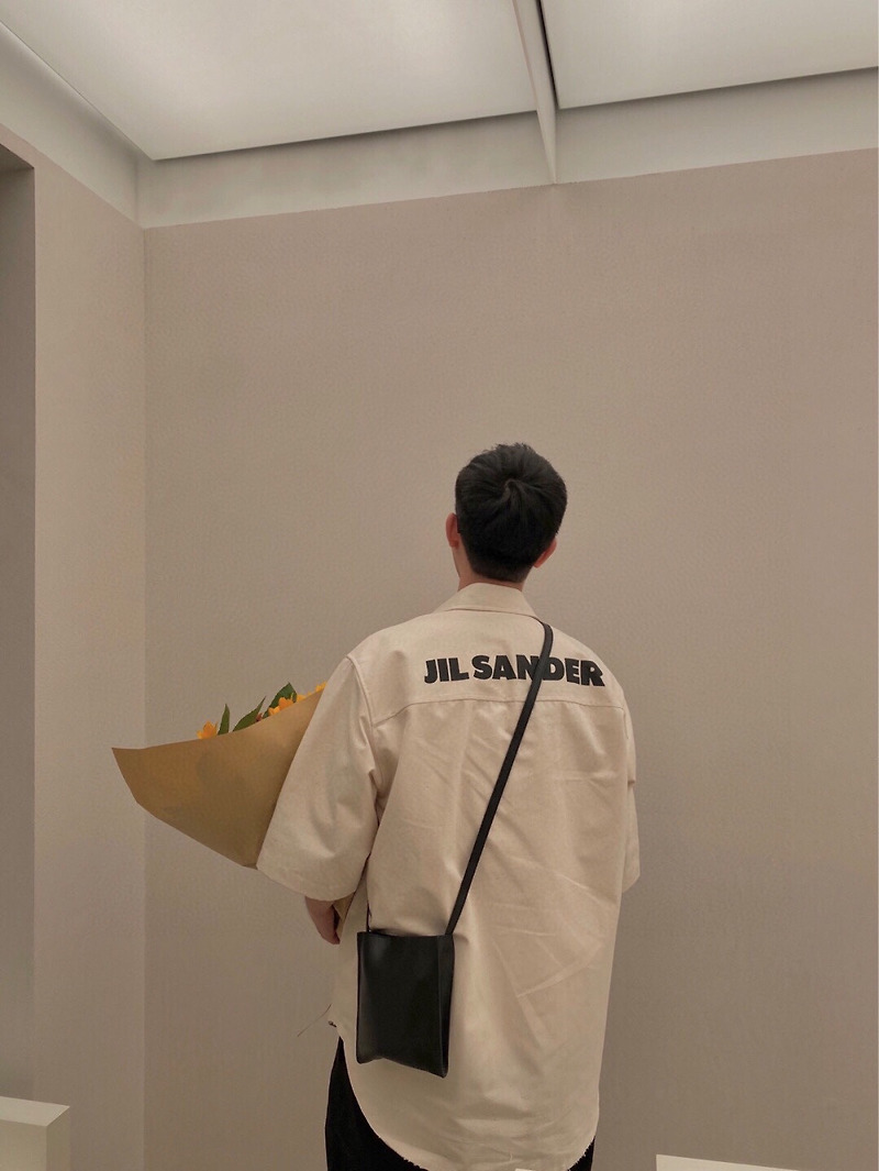 [JIL SANDER] 질샌더 백로고 숏 슬리브 반팔 셔츠
