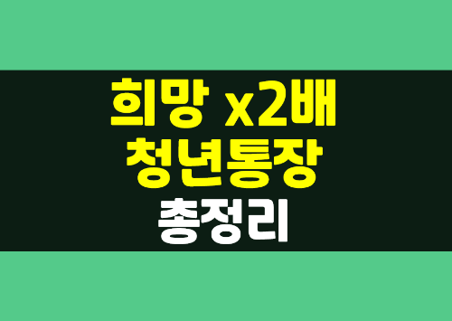 2023년 희망두배 청년통장 Feat. 자격, 금액, 대상 등
