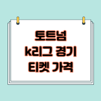 손흥민 토트넘 vs k리그 티켓 가격