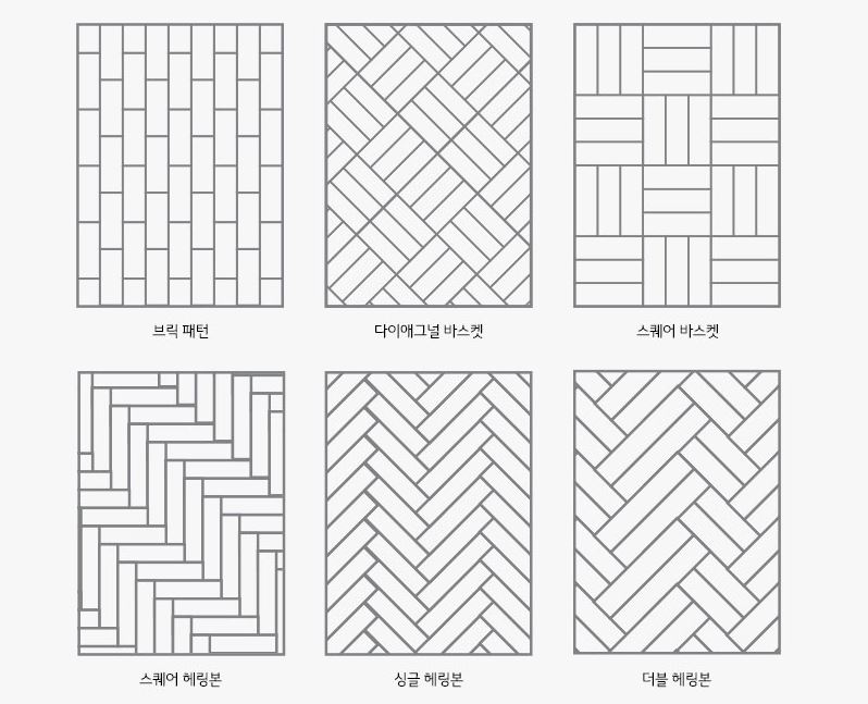 인테리어 헤링본 vs 쉐브론 바닥재 디자인 패턴