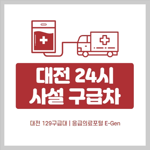대전 24시 사설구급차 전화번호 및 비용 | 129구급대 사설응급차 요금