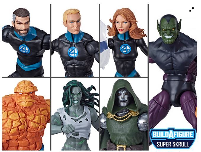 [마블레전드] 판타스틱4 웨이브 Fantastic Four Marvel Legends Wave 1 Set of 6 Figures (Super Skrull BAF)