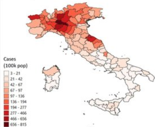 이탈리아 사망자 많은이유, 대기오염 때문?