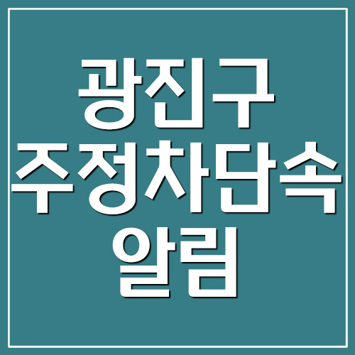 서울 광진구 주정차 단속 알림 서비스 바로가기