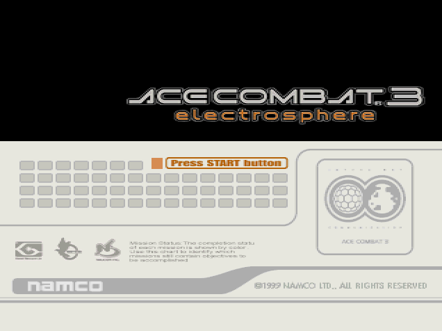 エースコンバット3 エレクトロスフィア (플레이 스테이션 - PS - PlayStation - プレイステーション) BIN 파일 다운로드