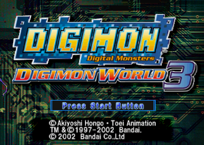 Bandai - 디지몬 월드 3 북미판 Digimon World 3 USA (플레이 스테이션 - PS - iso 다운로드)