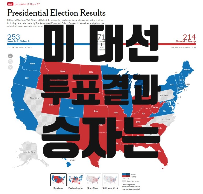 미(美)대선 결과발표, 트럼프 vs 바이든의 최종 승자는