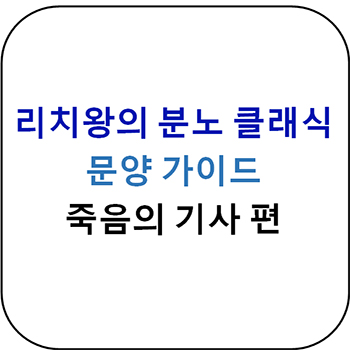 리치왕의 분노 클래식 - 죽음의 기사 주문양 보조문양 총정리