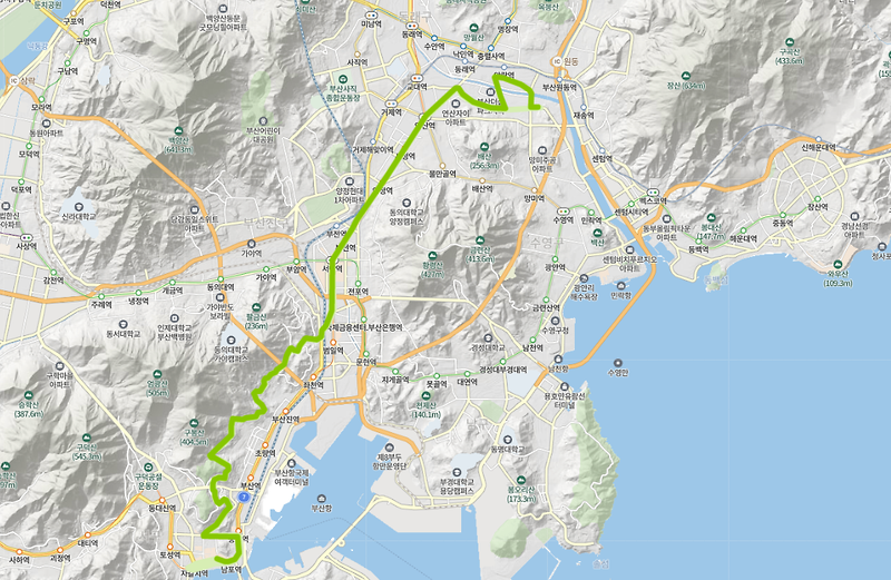 [시내]부산 86번 버스 노선 정보 : 연산동, 시청, 부전시장 서면역, 국제시장