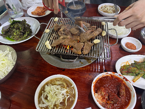 [천호/성내 맛집] 숯불돼지갈비전문 마포집 (소고기국밥 맛집)
