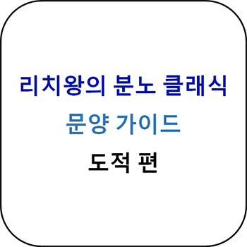리치왕의 분노 클래식 - 도적 주 문양 보조 문양 총정리