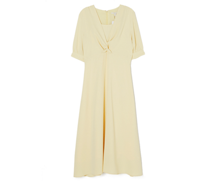 <현재는 아름다워> 44회 신동미 원피스 - 플라스틱아일랜드 옐로우 꼬임 드레스 / 심해준 패션