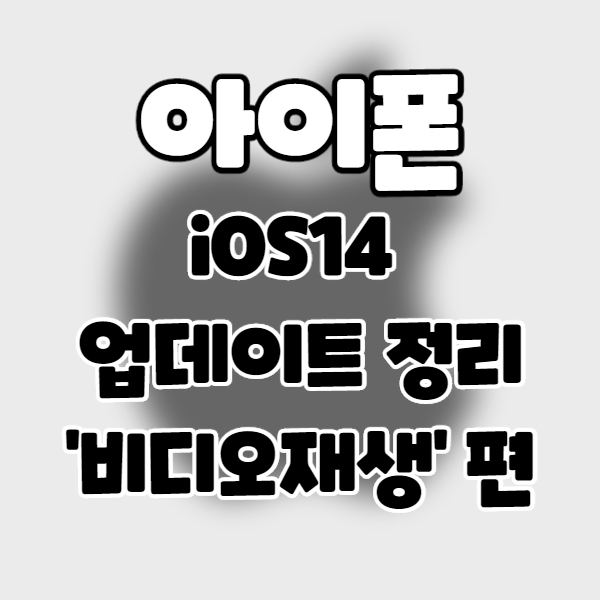 iphone/iOS14] 아이폰 업데이트 정리 20. 비디오 재생 편. (PiP모드)