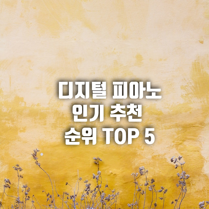 그랜드피아노처럼 성능 좋은 디지털 피아노 인기 추천 순위 TOP 5