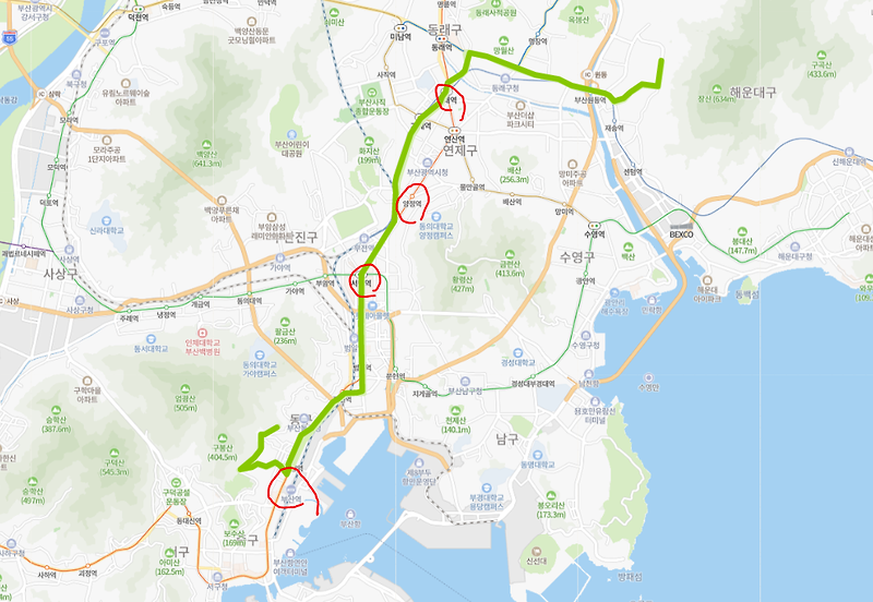 부산 52번버스 노선, 시간표 정보 :: 반여동, 교대, 서면역, 수정동