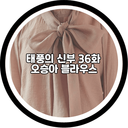 <태풍의 신부 36회> 오승아 블라우스 - 리안뉴욕 텐셀 스카프넥 블라우스 / 강바다 패션