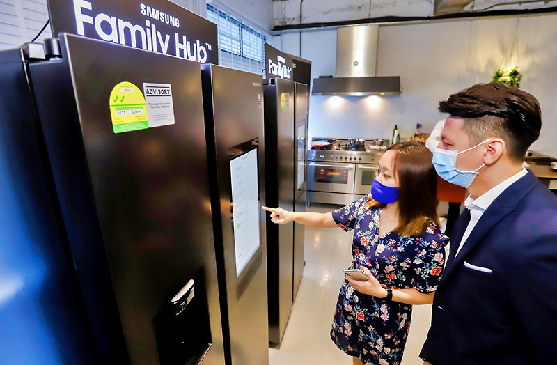 삼성전자, 싱가포르서 ‘패밀리허브’ 냉장고 신제품 선보여