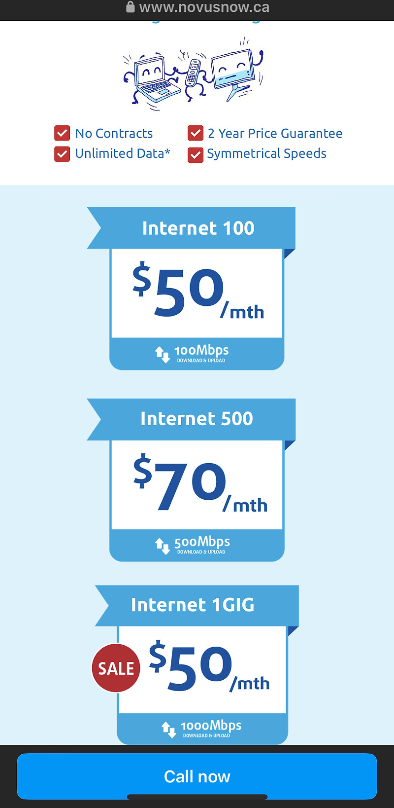 캐나다 인터넷 노버스(Novus) 1GIG 요금제 프로모션 소식 (약정없이 월 50달러에 1000Mbps의 빠른 속도를)